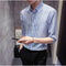 Img 5 - Men Printed Three-Quarter Length Sleeves Striped Shirt Trendy Casual Non Iron Youth Men Shirt