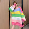 Img 2 - Rainbow Sweater Women Loose Lazy Korean Hong Kong chic Tops