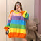 Img 1 - Rainbow Sweater Women Loose Lazy Korean Hong Kong chic Tops