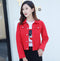 Women Short Slim Look Korean Art Pink Jacket Denim Outerwear