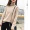 Img 9 - High Collar Mid-Length Women Pullover Solid Colored Loose Thick Sweater