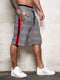 Img 1 - Men Casual Sporty Chequered Striped Trendy Slim Look Shorts Beach Pants