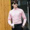 Img 2 - White Shirt Men Long Sleeved Solid Colored Non Iron Business Slim Look Youth Thin Men Shirt