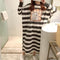 IMG 150 of Korean Striped Rainbow Fruit Pyjamas Sleeve Length Adorable Cartoon Pajamas Outdoor Loose Women Sleepwear