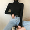 Img 13 - High Collar Sweater Women Solid Colored Slimming Slim-Look Long Sleeved Innerwear