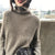 Img 1 - High Collar Mid-Length Women Pullover Solid Colored Loose Thick Sweater