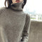 Img 4 - High Collar Mid-Length Women Pullover Solid Colored Loose Thick Sweater