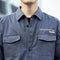 Img 5 - Loose Long Sleeved Cargo Shirt Trendy Multi-Pockets Handsome