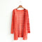 IMG 161 of Women Korean Mid-Length Loose Knitted Cardigan Sweater Tops Outerwear