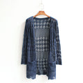 IMG 158 of Women Korean Mid-Length Loose Knitted Cardigan Sweater Tops Outerwear