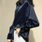 Img 4 - Korean All-Matching Gentle Tops Loose Lapel Long Sleeved Blouse