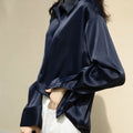 Img 8 - Korean All-Matching Gentle Tops Loose Lapel Long Sleeved Blouse