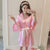 Img 1 - Silk Pajamas Women Summer Three-Piece Girlfriends Party Pink Sexy Pyjamas Strap Sets