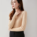 Img 3 - Slimming Half-Height Collar Women Tops Korean Long Sleeved Sweater