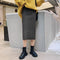 Img 4 - Petite Knitted Skirt Women Mid-Length Slim-Look Hip Flattering Korean Skirt