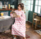 IMG 161 of Korean Striped Rainbow Fruit Pyjamas Sleeve Length Adorable Cartoon Pajamas Outdoor Loose Women Sleepwear