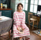 IMG 160 of Korean Striped Rainbow Fruit Pyjamas Sleeve Length Adorable Cartoon Pajamas Outdoor Loose Women Sleepwear