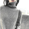 Img 6 - High Collar Mid-Length Women Pullover Solid Colored Loose Thick Sweater