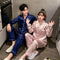 Thin Couple Cardigan Pajamas Women Replica Lapel Sweet Look Casual INS Loungewear Two-Piece Sets Sleepwear