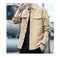 IMG 115 of Loose Long Sleeved Cargo Shirt Trendy Multi-Pockets Handsome Outerwear