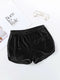 IMG 104 of Europe High Waist Casual Pants Thin Loose City Gold Shorts