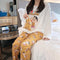 Japanese Crayon Shin Pajamas Women Long Sleeved Casual Korean Loungewear Sets Sleepwear