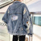 Img 2 - Ripped Denim Women Korean Student Harajuku bfLoose Jacket Teens Tops