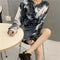 IMG 117 of Dye Sweatshirt Women Long Sleeved Korean Loose High Waist Short Tops ins Outerwear