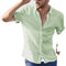 Img 5 - Europe Summer Short Sleeve Casual Cardigan Men Shirt Solid Colored Men Shirt