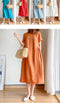 Img 9 - Minimalist Art Loose Slim-Look Dress Women Summer Plus Size Mid-Length Dress