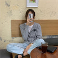 Img 3 - Korean Knitted Cardigan Women Long Sleeved Short Slim Look Undershirt Sweater Tops