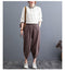 IMG 131 of Plus Size Women Pants Cultural Style Cotton Wide Leg All-Matching Art Slim Look Harem Ankle-Length Pants