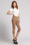 IMG 104 of Women Summer Cropped Pants DSlim Look Slim High Waist Thin Plus Size All-Matching Fold Stretchable Pants