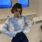 IMG 126 of Dye Sweatshirt Women Long Sleeved Korean Loose High Waist Short Tops ins Outerwear