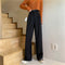 IMG 115 of Plus Size Drape High Waist Wide Leg Pants Women Four Seasons Casual Loose Floor Length Suit Uniform Pants