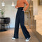 IMG 118 of Plus Size Drape High Waist Wide Leg Pants Women Four Seasons Casual Loose Floor Length Suit Uniform Pants