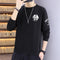 Img 2 - Long Sleeved Sweatshirt T-Shirt Slim Look Trendy Undershirt Tops Round-Neck