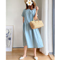 Img 3 - Minimalist Art Loose Slim-Look Dress Women Summer Plus Size Mid-Length Dress