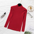 Img 9 - Half-Height Collar Women Long Sleeved All-Matching Slimming Fitted Sweater