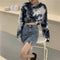 IMG 114 of Dye Sweatshirt Women Long Sleeved Korean Loose High Waist Short Tops ins Outerwear