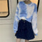 IMG 125 of Dye Sweatshirt Women Long Sleeved Korean Loose High Waist Short Tops ins Outerwear