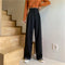 IMG 120 of Plus Size Drape High Waist Wide Leg Pants Women Four Seasons Casual Loose Floor Length Suit Uniform Pants