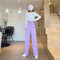 IMG 104 of Plus Size Drape High Waist Wide Leg Pants Women Four Seasons Casual Loose Floor Length Suit Uniform Pants