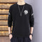 Long Sleeved Sweatshirt T-Shirt Slim Look Trendy Matching Tops Round-Neck Outerwear