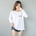 Cotton Long Sleeved T-Shirt Women White Matching Tops Korean Loose Elegant Outerwear