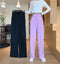 Img 4 - Plus Size Drape High Waist Wide Leg Pants Women Four Seasons Casual Loose Floor Length Suit Uniform