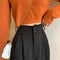 Img 3 - Plus Size Drape High Waist Wide Leg Pants Women Four Seasons Casual Loose Floor Length Suit Uniform