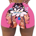 Img 5 - Popular Europe Women Sexy Fitted Pattern Printed Yoga Pants Shorts