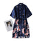 Pajamas Ice Silk Long Swan Strap Cardigan Women Dress