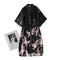 Pajamas Ice Silk Long Swan Strap Cardigan Women Dress